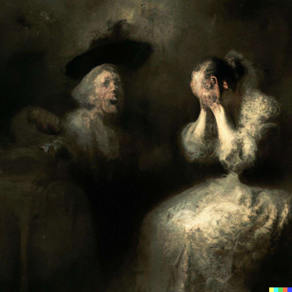 a representation of anxiety, painting by Francisco de Goya